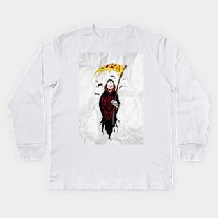 Death by Pizza Kids Long Sleeve T-Shirt